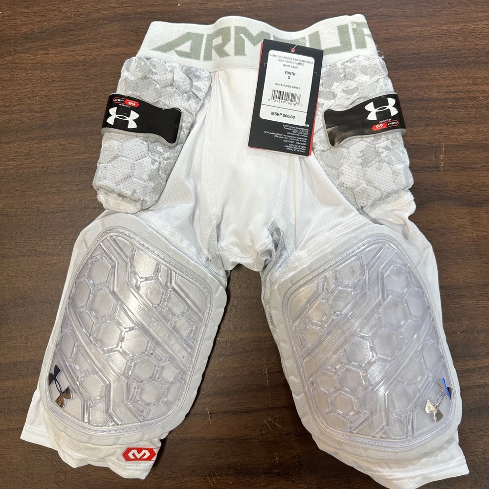 Under Armour Gameday Armour Pro 5-Pad Girdle Youth S White Camo NEW Football